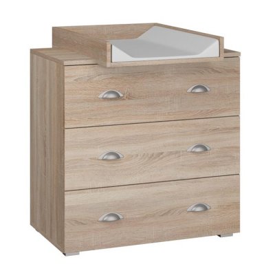 BIM FURNITURE Commode mia avec table &agrave; langer Sonoma Oak - ch&ecirc;ne sonoma