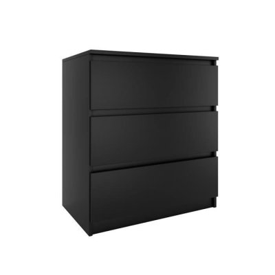 Commode moderne avec 3 tiroirs Malwa M3 - Noir 