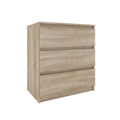 Commode moderne avec 3 tiroirs Malwa M3 - Sonoma 
