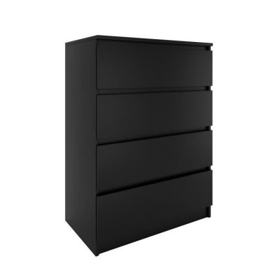 Commode moderne avec 4 tiroirs Malwa M4 - Noir 