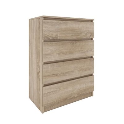 Commode moderne avec 4 tiroirs Malwa M4 - Sonoma 