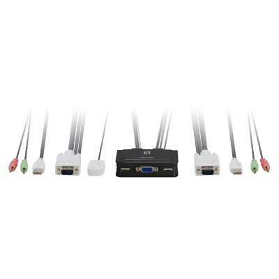 LEVELONE Commutateur - - KVM 2 ports USB avec audio - Level One - KVM-0223