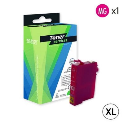 TONER SERVICES Compatible Epson 502XL/T02W3 Cartouche Magenta C13T02W340 (Jumelles)