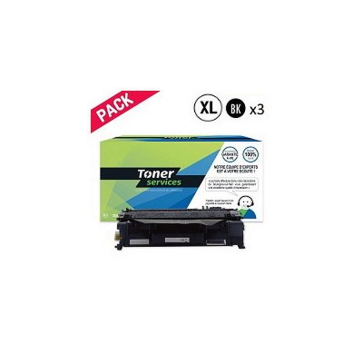  Compatible HP 80X Pack 3 Toners Noir CF280X (HT80X)