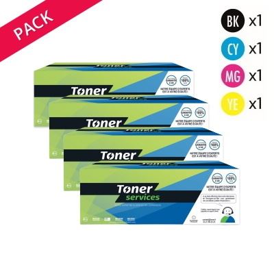  Compatible Oki C301/ MC332/ MC342 Pack 4 toners Noir cyan magenta jaune