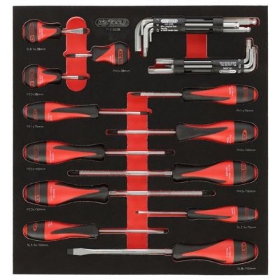 KS TOOLS Composition d'outils - Pour servante - 3 tiroirs - 158 pcs - 714.0158