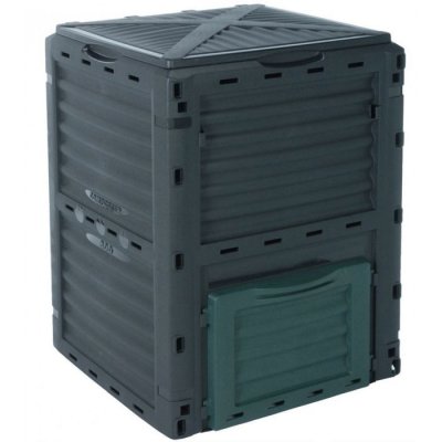 AC DECO Composteur de 300 litres avec 2 ouvertures pour un compost naturel rapide