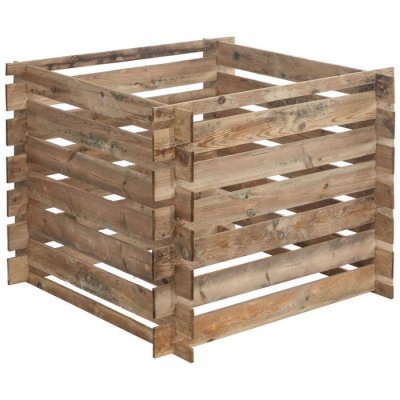 CERLAND Composteur en Bois MEZZITO &ndash; Trait&eacute; Autoclave Classe 3 - 100 &times; 100 &times; H72 cm