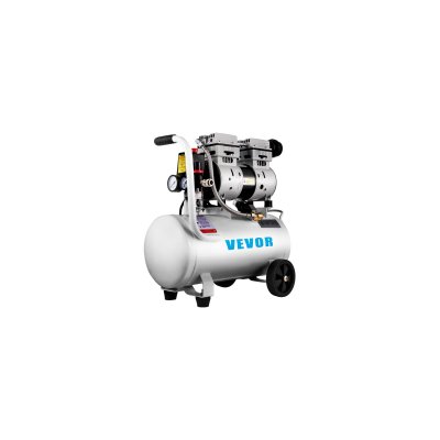VEVOR Compresseur Air sans Huile Compresseur Air Horizontal 750W 25L Silencieux