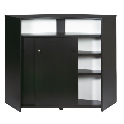 Comptoir d'accueil 2 portes noir 135 cm - coloris: blanc SNACK135NOB