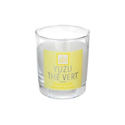 PARIS PRIX Comptoir de la Bougie - Bougie Parfum&eacute;e 190g Th&eacute; Vert & Yuzu