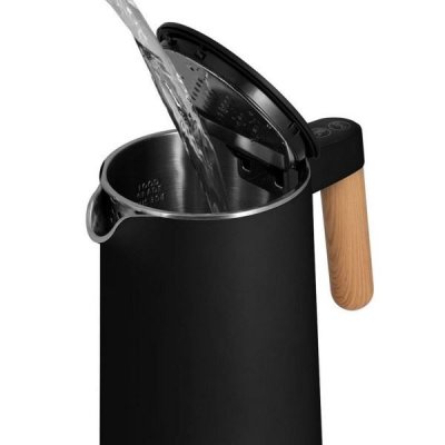 CONCEPT  Hausger&auml;te RK3301 Bouilloire en acier inoxydable Noir 1,5 l