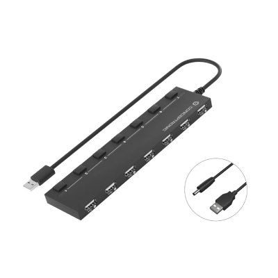 CONCEPTRONIC  hubbies08b hub usb 2.0 7x puertos con interruptores
