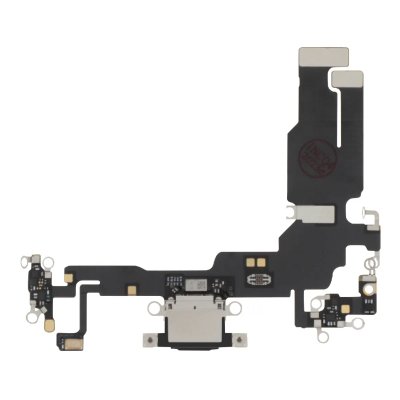  Connecteur de Charge pour iPhone 15 Port USB C plus Microphone Noir