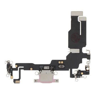  Connecteur de Charge pour iPhone 15 Port USB C plus Microphone Rose Poudr&eacute;