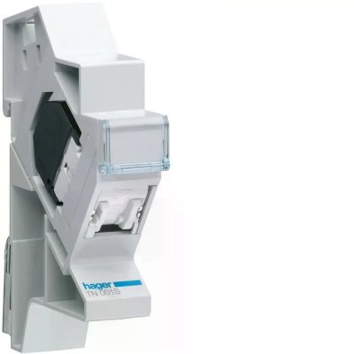 HAGER Connecteur RJ45 cat&eacute;gorie 5e pour Grade 1 + support modulaire (TN001S)