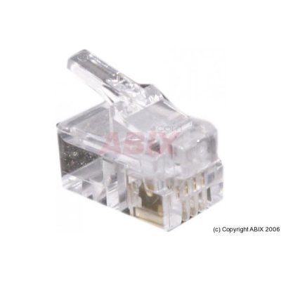 GENERIQUE Connecteurs RJ9 non blind&eacute;s (4P4C) pour t&eacute;l&eacute;phonie - lot de 10 pcs