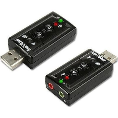 CONNECTLAND  AD-USB-to-Audio-Min Adaptateur USB-Audio 7.1 Canaux Noir