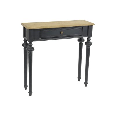 Console 1 tiroir New L&eacute;gende 80x25 bois - Amadeus - Noir - Bois