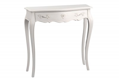 Console 1 tiroir petit mod&egrave;le Murano - Amadeus - Blanc - Bois