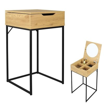 Console design effet bois Abbott - L. 45 x H. 77 cm - Couleur bois