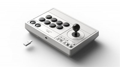 8BITDO Console r&eacute;trogaming Just For Games Arcade Stick Xbox et PC Blanc