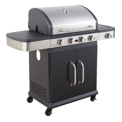 HAPPY GARDEN Cook'in Garden - Barbecue au gaz FIDGI 4 avec thermom&egrave;tre - 4 br&ucirc;leurs + r&eacute;chaud 14,5kW