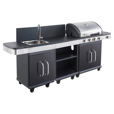 Cook'in Garden - Cuisine ext&eacute;rieure modulable fidgi 4 - Noir