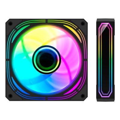 COOLBOX  Infinity Pro ARGB Boitier PC Ventilateur 12 cm Noir 4 pi&egrave;ce(s)
