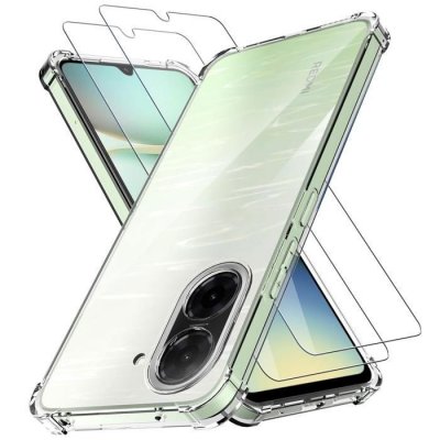 PHONILLICO Coque antichoc - &reg; - Xiaomi Redmi A5 4G - Souple - Transparent - 2 Verres Tremp&eacute;