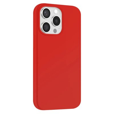 MOXIE Coque Antichoc Premium pour iPhone 15 Pro Collection Color Skin en TPU Rouge