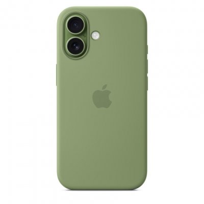 APPLE Coque  en silicone avec MagSafe vert ardoise pour iPhone 17