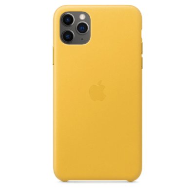 APPLE Coque  iPhone 11 Pro Max Cuir Jaune