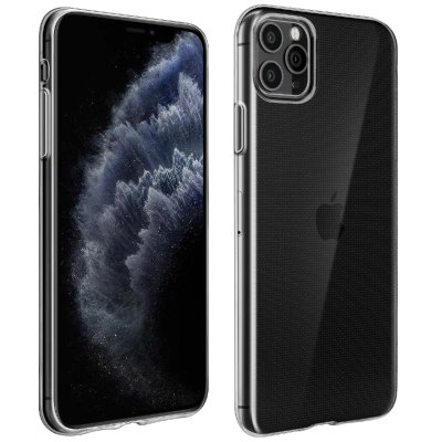 AVIZAR Coque Apple iPhone 11 Pro Max Protection Silicone Souple Ultra-Fin Transparent Blanc 