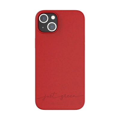 JUST GREEN Coque Apple iPhone 14 Plus Biod&eacute;gradable Rouge  - Neuf