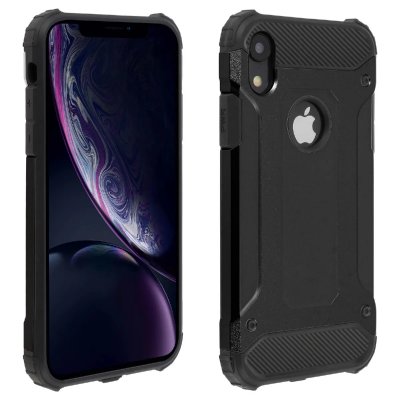 AVIZAR Coque Apple iPhone XR Protection Bi-mati&egrave;re Antichutes (1,80m) - Noir