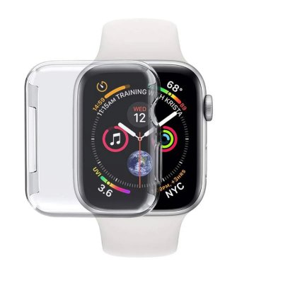 AVIZAR Coque Apple Watch 40mm Protection Ecran Silicone Anti-Rayures - Transparent