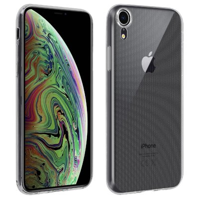 AVIZAR Coque Arri&egrave;re + Film Verre Tremp&eacute; &eacute;cran Apple iPhone XR - Contour noir