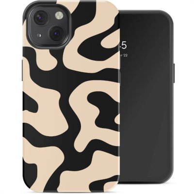 SELENCIA Coque arri&egrave;re Vivid avec MagSafe pour iPhone 13 - Art Wave Black
