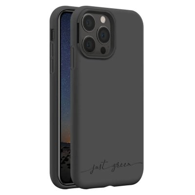 JUST GREEN Coque Biod&eacute;gradable Noire pour iPhone 13 Pro  - Neuf
