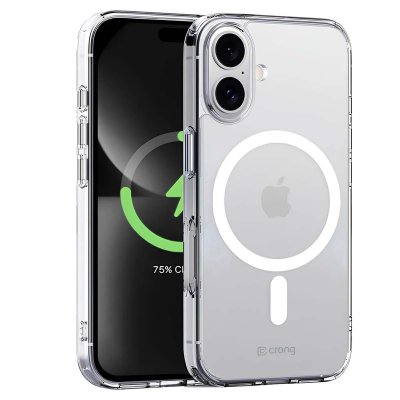 CRONG Coque Clear MAG Cover pour iPhone 16 Plus Compatible MagSafe  Transparent