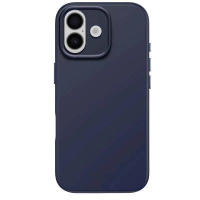 DECODED Coque Compatible MagSafe pour iPhone 17 en Silicone Antimicrobienne Bleu marine