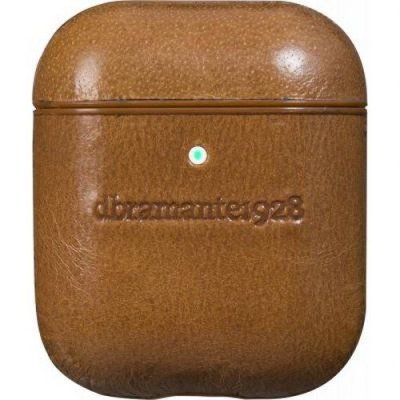 DBRAMANTE1928 Coque cuir copenhagen tan pour airpods 