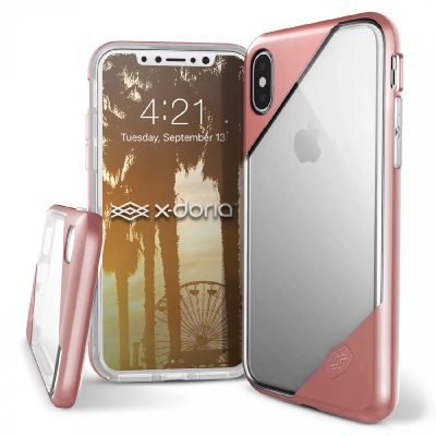 X DORIA Coque DASH de X-Doria pour iPhone X rose et transparent