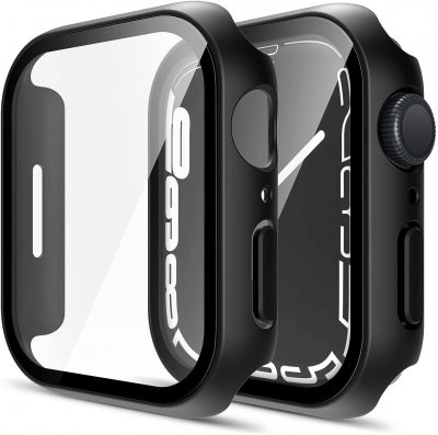 PHONILLICO Coque de protection &reg; pour Apple Watch Serie 7 45mm - Noir avec &eacute;cran en verre tremp&eacute;