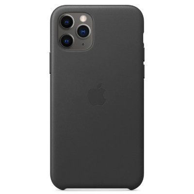 Coque en cuir pour iPhone&nbsp;11&nbsp;Pro Noir