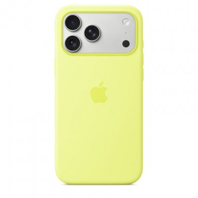 APPLE Coque en silicone avec MagSafe  iPhone 17 Pro Max - Neon Yellow