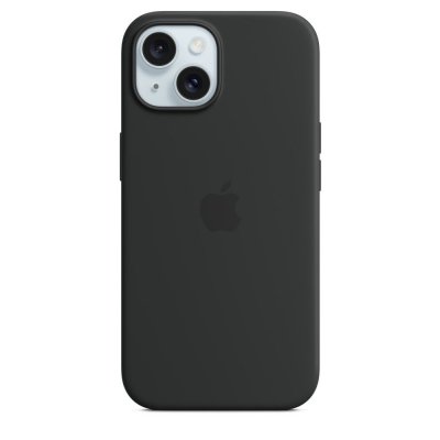 APPLE Coque en silicone avec MagSafe pour iPhone 15 - Noir