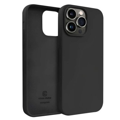 CRONG Coque en Silicone Liquide pour iPhone 14 Pro Anti-Choc Flexible Noir - Neuf