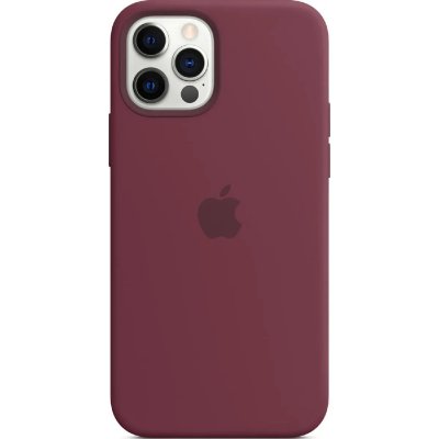 APPLE Coque en silicone MagSafe  iPhone 12 (Pro) - Plum
